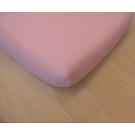 Drap housse rose en coton bio Drap housse rose en coton bio