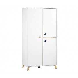 Armoire 3 portes Oslo poignées Etoiles