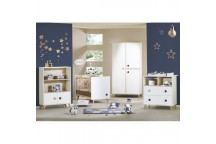 Bibliothèque Oslo 2 portes poignées Etoiles