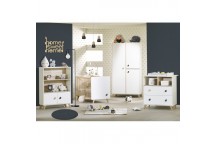 Bibliothèque Oslo 2 portes poignées Gouttes d'eau