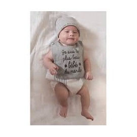 Bavoir "Je suis le plus beau bébé du monde"