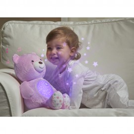 Ourson projecteur Baby Bear Rose