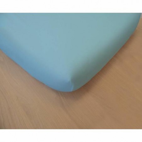 Drap housse bleu en coton bio Drap housse bleu en coton bio