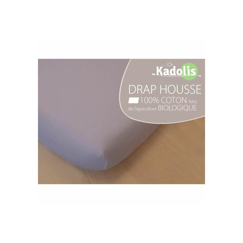 Drap housse coton bio 70 x 140 cm Gris clair Drap housse coton bio 70 x 140 cm Gris clair