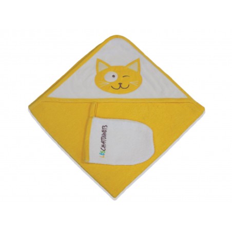 Sortie de bain Chaton Jaune Sortie de bain Chaton Jaune