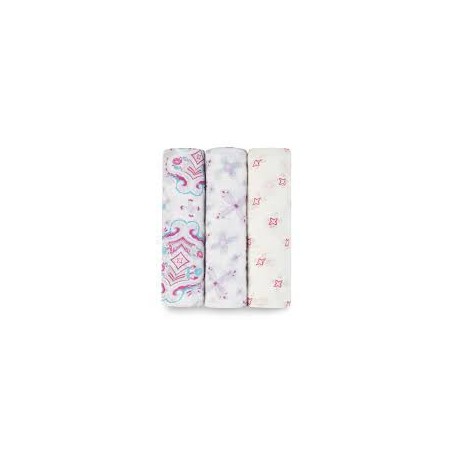 Coffret de 3 langes Flower child 120 x 120 cm Coffret de 3 langes Flower child 120 x 120 cm