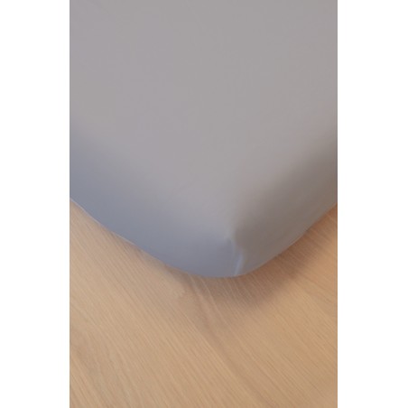 Drap housse coton bio 60 x 120 cm Gris clair Drap housse coton bio 60 x 120 cm Gris clair