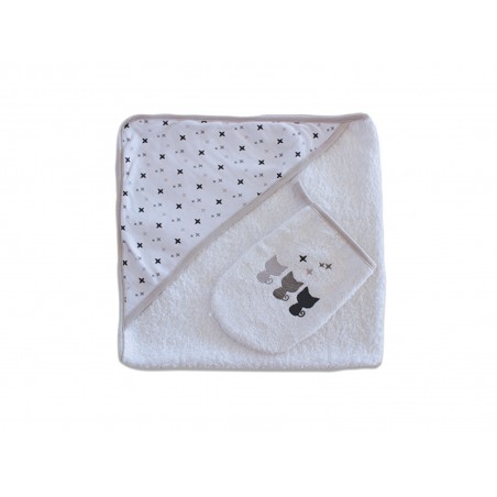 Sortie de bain + gant assorti Astre Sortie de bain + gant assorti Astre