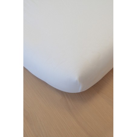 Drap housse coton bio 60 x 120 cm Blanc Drap housse coton bio 60 x 120 cm Blanc