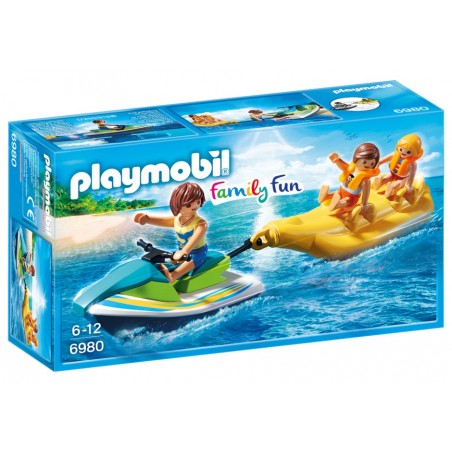 Vacanciers avec jet-ski et banane Vacanciers avec jet-ski et banane