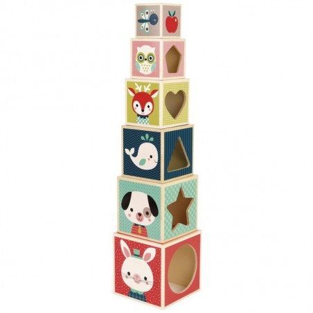 Pyramide 6 cubes Baby Forest Pyramide 6 cubes Baby Forest