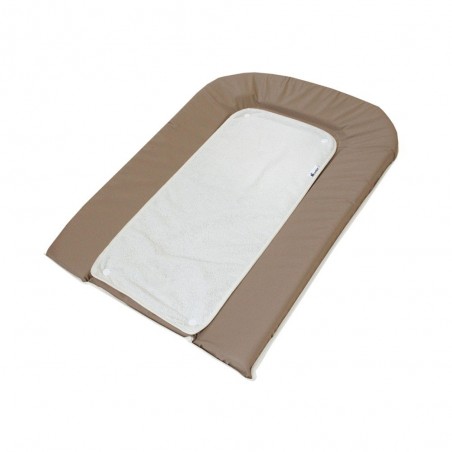 Matelas à langer PVC Taupe + 2 éponges pressionnées Matelas à langer PVC Taupe + 2 éponges pressionnées