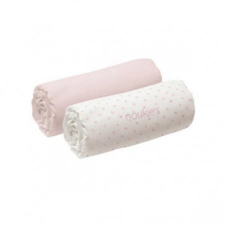 Lot de 2 Draps housse Mix & Match Rose cocon 60x120 cm Lot de 2 Draps housse Mix & Match Rose cocon 60x120 cm