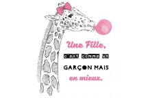 Poster "Une fille c'est comme un garçon..." 30 x 40 cm
