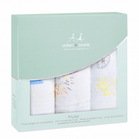 Coffret de 3 langes Coton Leader of the pack 70 x 70 cm Coffret de 3 langes Coton Leader of the pack 70 x 70 cm