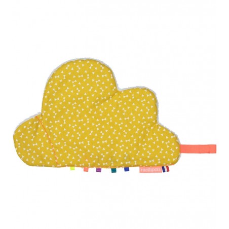 Doudou nuage attache-sucette Nelly moutarde Doudou nuage attache-sucette Nelly moutarde