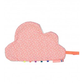 Doudou nuage attache-sucette Nelly rose