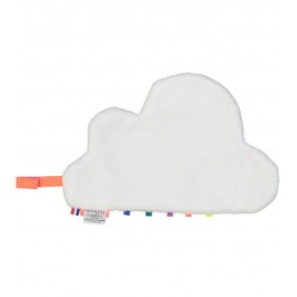 Doudou nuage attache-sucette Nelly rose