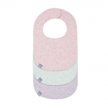 Lot de 3 Bavoirs chiné Fille Lot de 3 Bavoirs chiné Fille