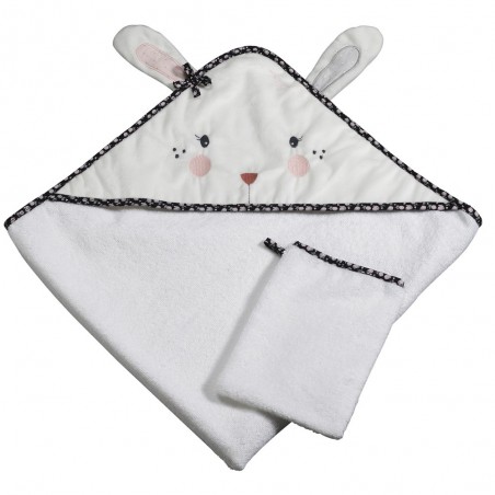 Cape de bain + gant Miss Chipie Cape de bain + gant Miss Chipie
