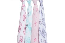 Coffret de 4 langes Coton Les Aristochats 120 x 120 cm