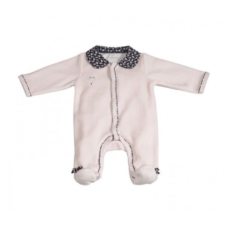 Pyjama Miss Chipie en velours Rose 1M Pyjama Miss Chipie en velours Rose 1M