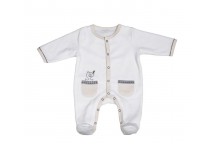 Pyjama Timouki en velours Blanc 0M