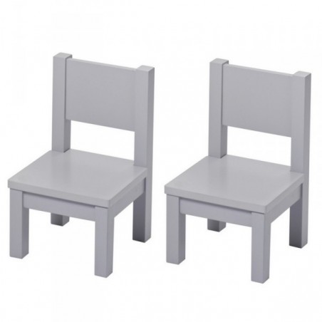 Lot de 2 "Ma première Chaise" Hevea Gris Lot de 2 "Ma première Chaise" Hevea Gris
