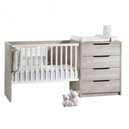 Lit Combiné Transformable Loft bois 60 x 120 cm Lit Combiné Transformable Loft bois 60 x 120 cm