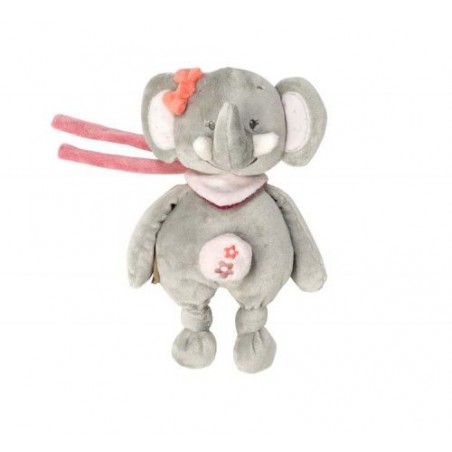 Peluche Mini musical Adèle & Valentine Eléphant Peluche Mini musical Adèle & Valentine Eléphant