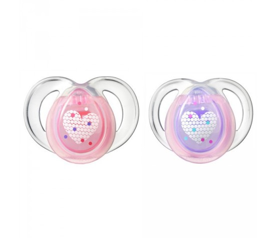 Lot de 2 Sucettes Closer to Nature Nuit 6-18M 