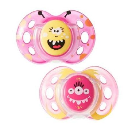 Lot de 2 Sucettes Fun 18m+ Fille Lot de 2 Sucettes Fun 18m+ Fille