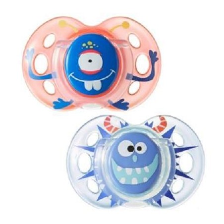 Lot de 2 Sucettes Fun 18m+ Garçon Lot de 2 Sucettes Fun 18m+ Garçon
