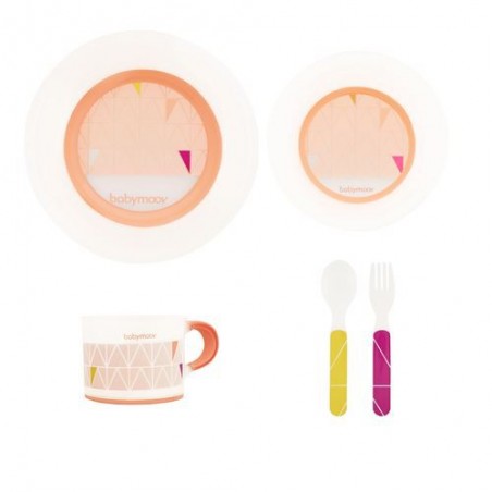 Coffret vaisselle anti-dérapante Pêche Coffret vaisselle anti-dérapante Pêche