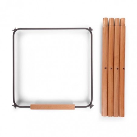 Extension de pied + repose pied Evolu 2 Anthracite/bois Extension de pied + repose pied Evolu 2 Anthracite/bois