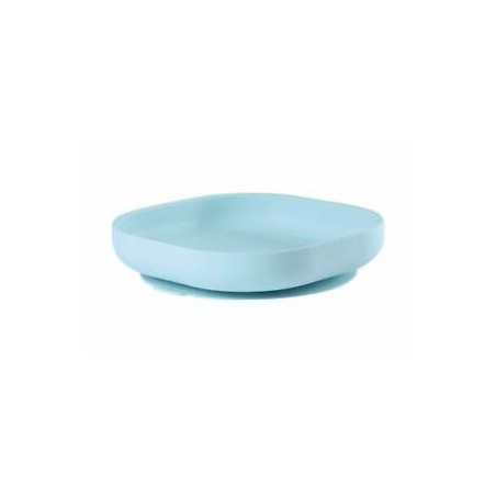 Assiette silicone ventouse bleu ciel Assiette silicone ventouse bleu ciel