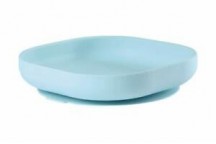 Assiette silicone ventouse bleu ciel