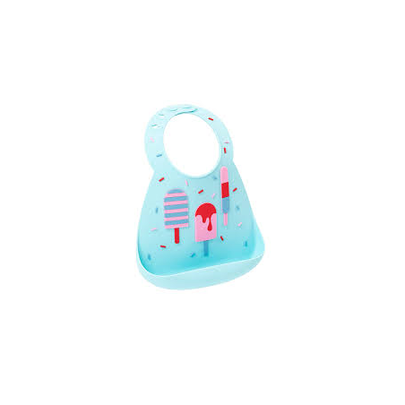 Bavoir en silicone avec récupérateur ICE CREAM Bavoir en silicone avec récupérateur ICE CREAM