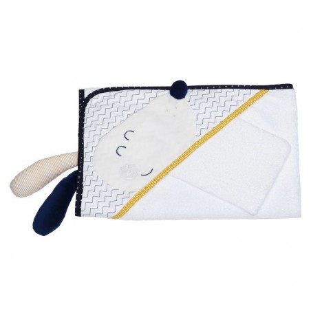 Cape de bain plus gant Hello Cape de bain plus gant Hello