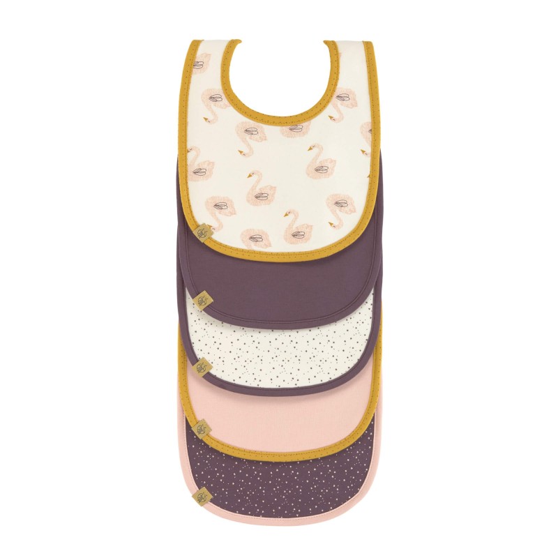 Lot de 5 Bavoirs Cygne Lot de 5 Bavoirs Cygne