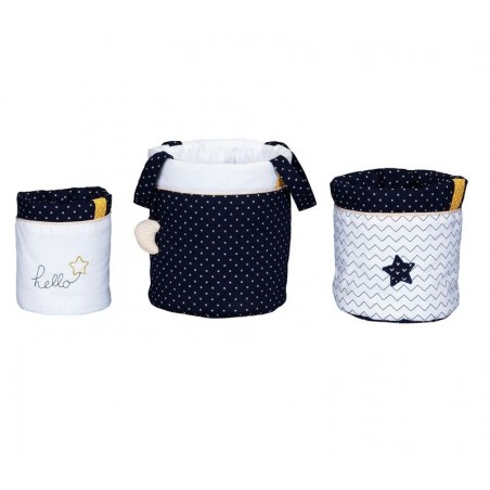 Lot de 3 panières gigognes Hello Lot de 3 panières gigognes Hello