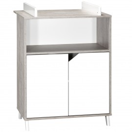 Commode à langer Scandi Gris