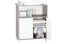 Commode à langer Scandi Gris