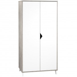 Armoire 2 portes Scandi Gris