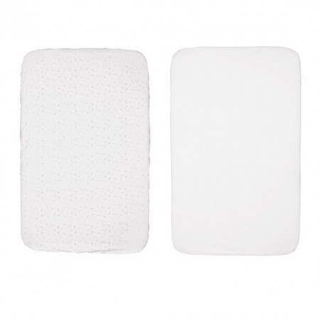 Lot de 2 draps housse Next2Me Stars Lot de 2 draps housse Next2Me Stars