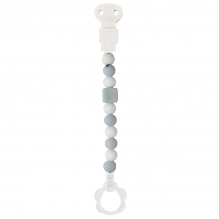 Attache sucette Gris Blanc Attache sucette Gris Blanc