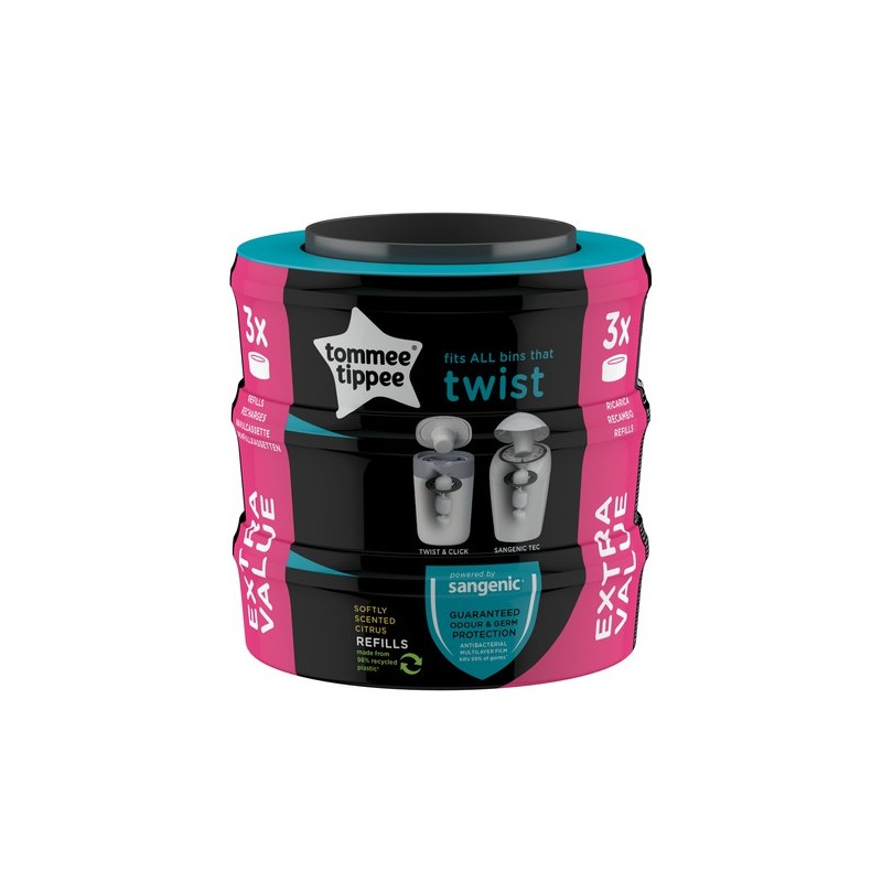 Recharge poubelle Twist & Click X3 Recharge poubelle Twist & Click X3