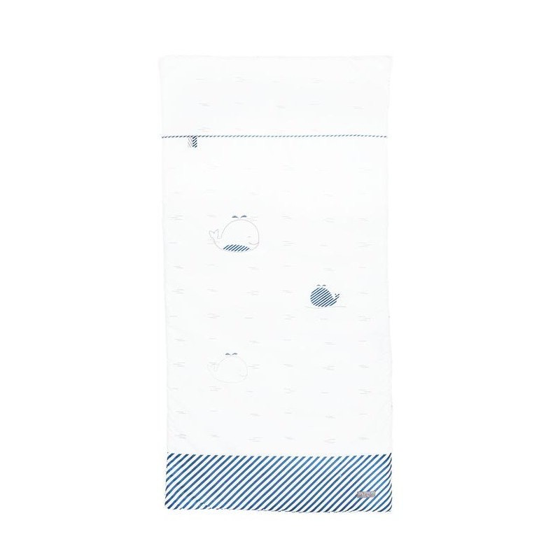 Edredon 60X120 cm Blue Baleine