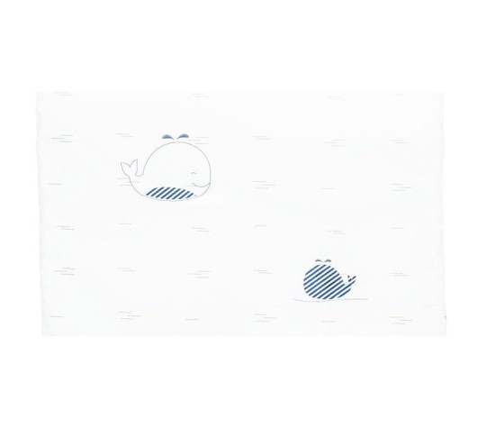 Edredon 60X120 cm Blue Baleine