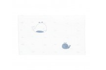 Edredon 60X120 cm Blue Baleine